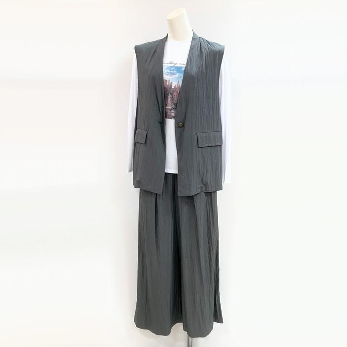 Cynical（シニカル） ワッシャーナイロンタックワイドパンツ 552-96003