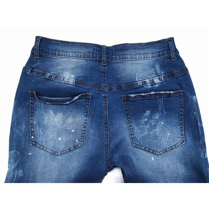 SOMEDIFF ダメージ ペンキ加工 テーパード デニム パンツ SOMEDIFF ダメージ ペンキ加工 テーパード デニム パンツ
