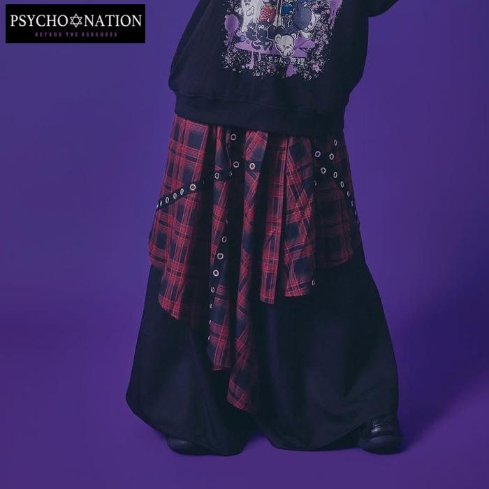 ハトメ スカート巻風 袴パンツ フェイク・レイヤード 716300 PSYCHO