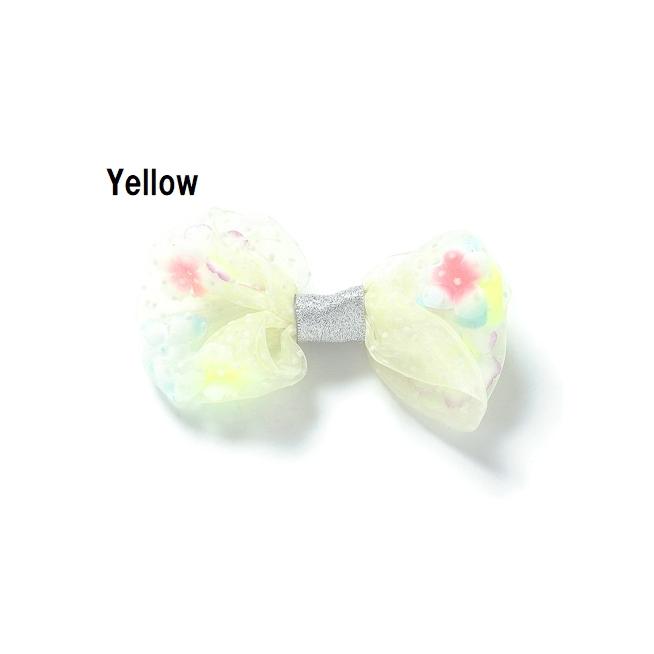 fafa（フェフェ） ふわふわクリップ チュール リボン お花入り 7255 