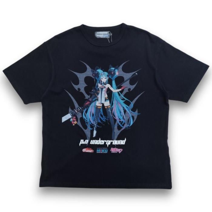 半袖Tシャツ フロント・レーシングミク 初音ミク 黒星紅白 726411