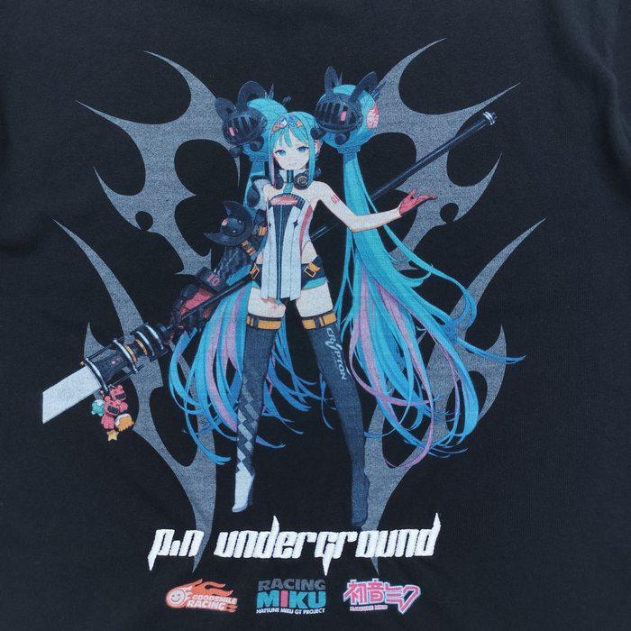 半袖Tシャツ フロント・レーシングミク 初音ミク 黒星紅白 726411