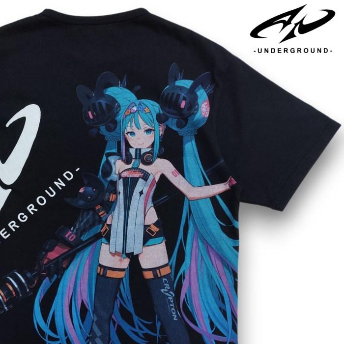 半袖Tシャツ バック・レーシングミク 初音ミク 黒星紅白 726412