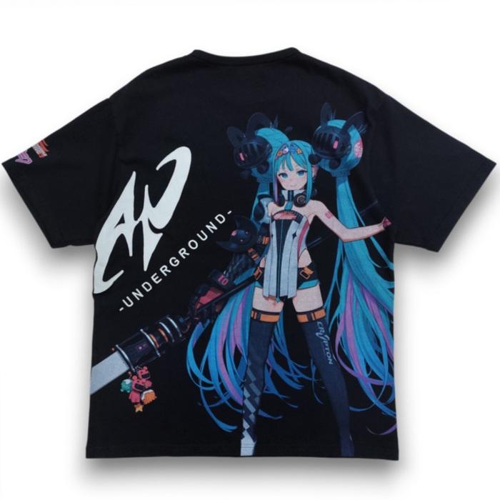 半袖Tシャツ バック・レーシングミク 初音ミク 黒星紅白 726412