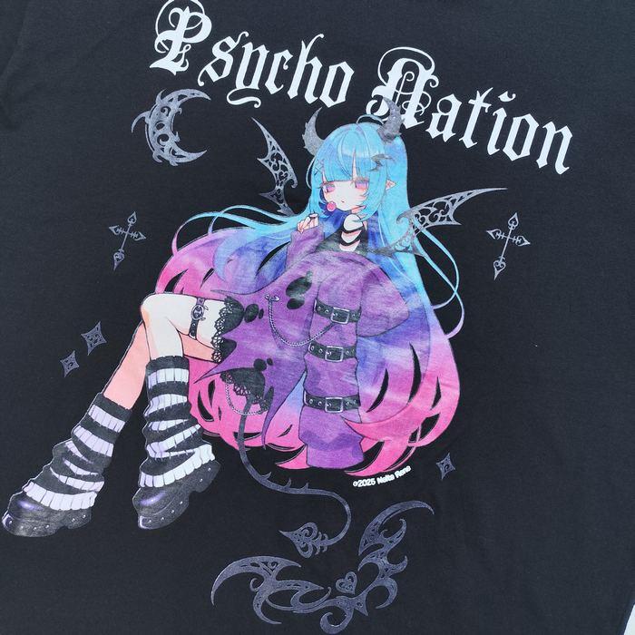 寝田ルネ コラボ デビル 小悪魔 半袖Tシャツ ワイドシルェット 726601