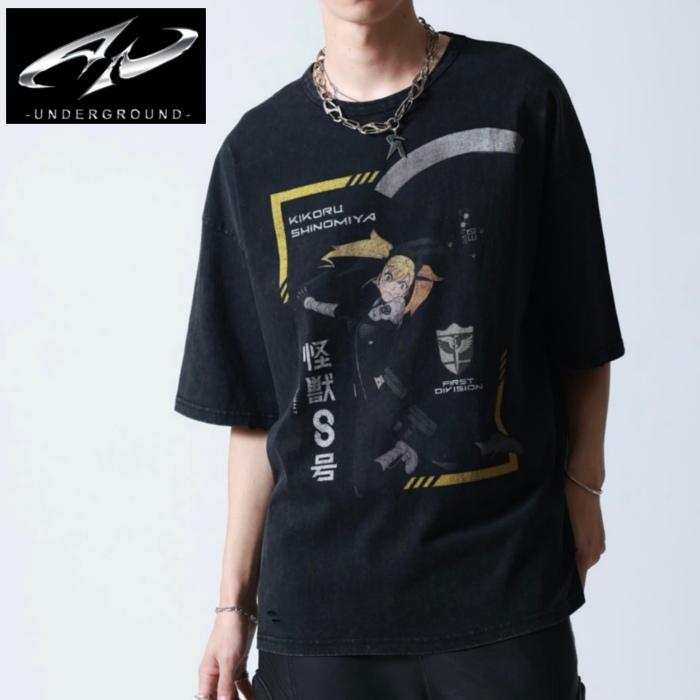 四ノ宮キコル ダメージtee 識別怪獣兵器 ナンバーズ4 半袖Tシャツ