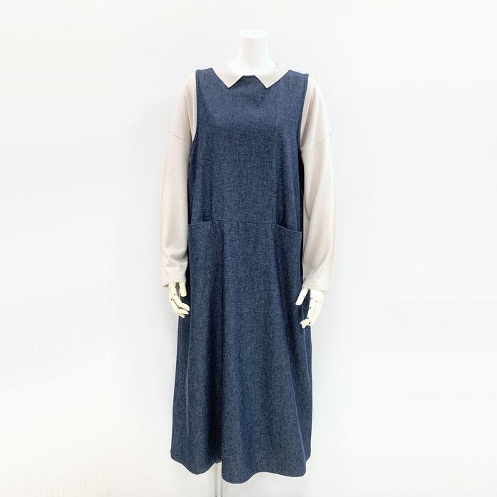 デニムジャンパースカート 日本製 8000-121-10 Leshy Forest 綿100