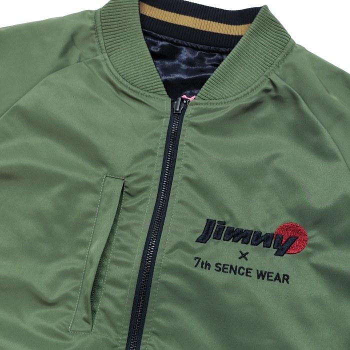 スカジャン Jimny × 7TH SENSE WEAR リバーシブル MA-1 フライトジャケット 桜富士 826100 SUZUKI スズキ JIMNY ジムニー SEVENTH SENSE WEAR コラボの画像
