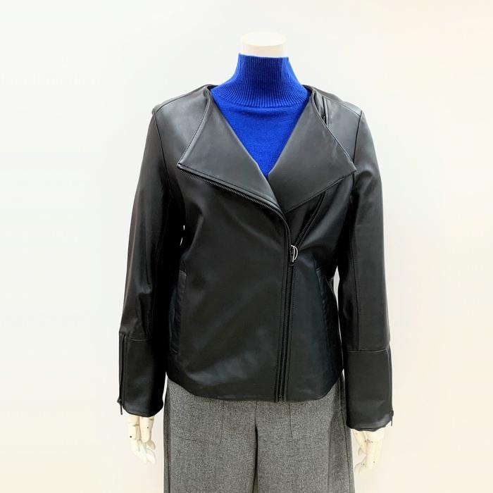 【美品】 NICOLE ラムレザー　テーラードジャケット　ブラック　本革　46 希少 レア 初期 MONSIEUR NICOLE ムッシュ ニコル 牛革 本革 レザー 2B