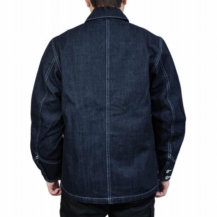 美品 BELAFONTE カバーオール デニムジャケット ワッペンロゴ 月桂樹 カバーオール デニムジャケット ステッチが映えるシンプルで無骨な