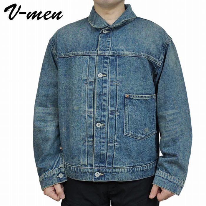 40’s ビンテージ デニムジャケット Gジャン シンチバック Gジャン デニムジャケット USED加工 1st ヴィンテージ風 色落ち加工