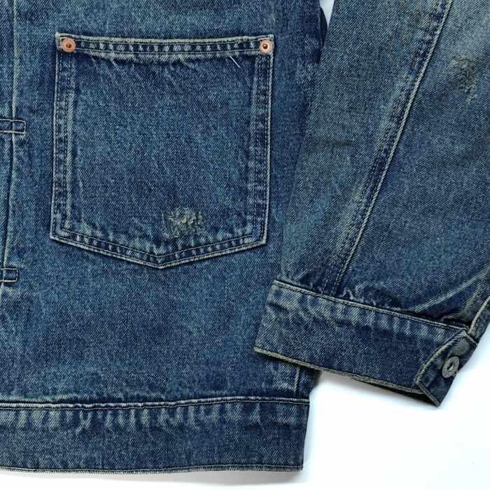 Gジャン デニムジャケット USED加工 1st ヴィンテージ風 色落ち加工