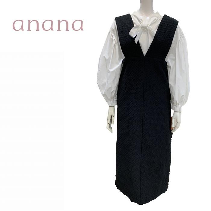 Vサスペンダーワンピース A37 068 Anana アナナ ジャンパースカート 黒 ブラック タイト セミフレア ロングワンピ 洗濯可 マシュマロ ポイント10倍 A37 068 Plus Tokageya 通販 Yahoo ショッピング