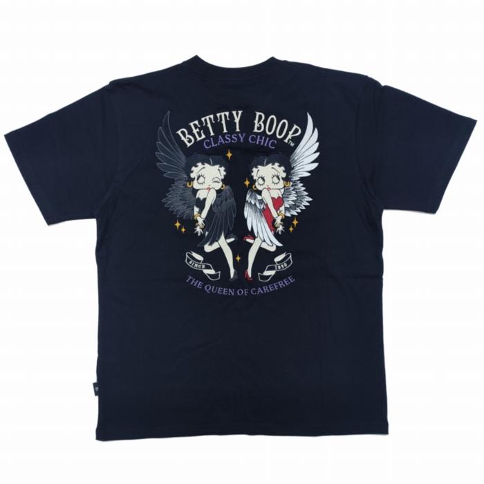 BETTY BOOP（ベティ ブープ） 半袖Tシャツ 天使と悪魔 翼の生えた