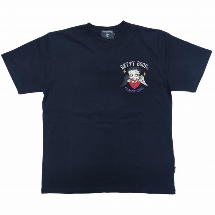 BETTY BOOP（ベティ ブープ） 半袖Tシャツ 天使と悪魔 翼の生えた