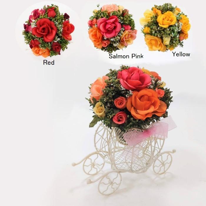 ローズフラワーアレンジメント 馬車 ha108 Beloved ビラビド 造花 薔薇