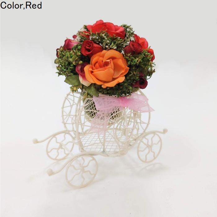 ローズフラワーアレンジメント 馬車 ha108 Beloved ビラビド 造花 薔薇