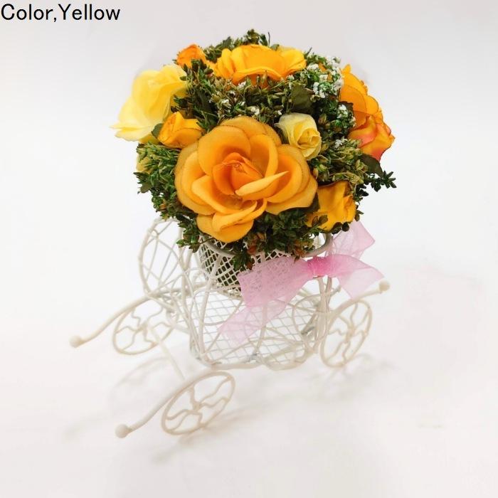 ローズフラワーアレンジメント 馬車 ha108 Beloved ビラビド 造花 薔薇