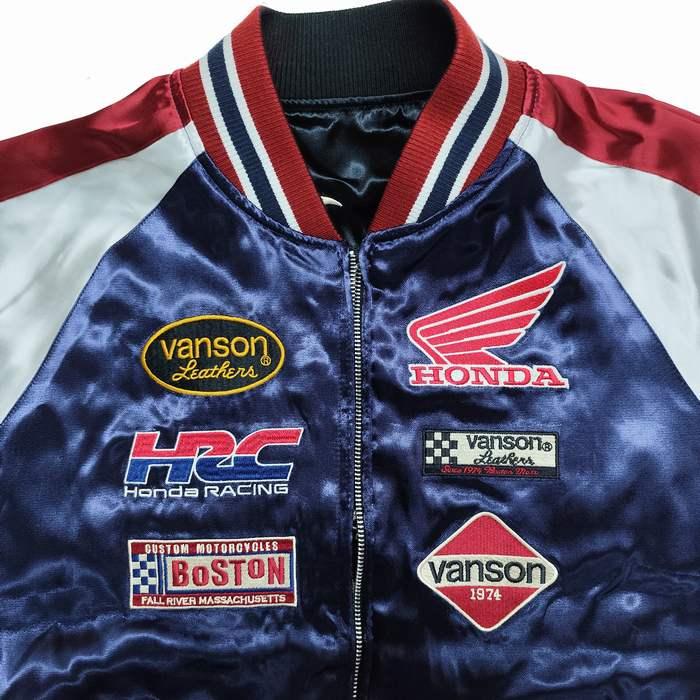 VANSON スカジャン リバーシブル ホンダカラー イーグル スリースター 
