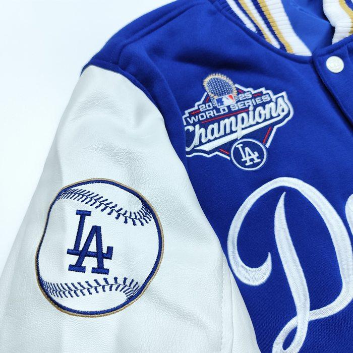 MLB ドジャース フリース JH DESIGN 大谷翔平 山本由伸 佐々木朗希 ジャケット ワールドシリーズ優勝 リバーシブル ロイヤルブルー スタジャン jh-dod753ws15の画像
