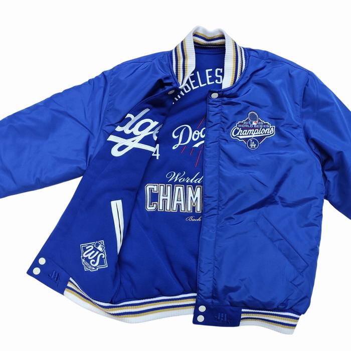 MLB ドジャース フリース JH DESIGN 大谷翔平 山本由伸 佐々木朗希 ジャケット ワールドシリーズ優勝 リバーシブル ロイヤルブルー スタジャン jh-dod753ws15の画像
