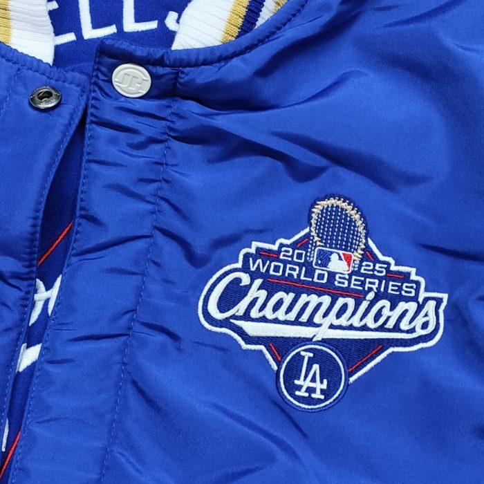 MLB ドジャース フリース JH DESIGN 大谷翔平 山本由伸 佐々木朗希 ジャケット ワールドシリーズ優勝 リバーシブル ロイヤルブルー スタジャン jh-dod753ws15の画像