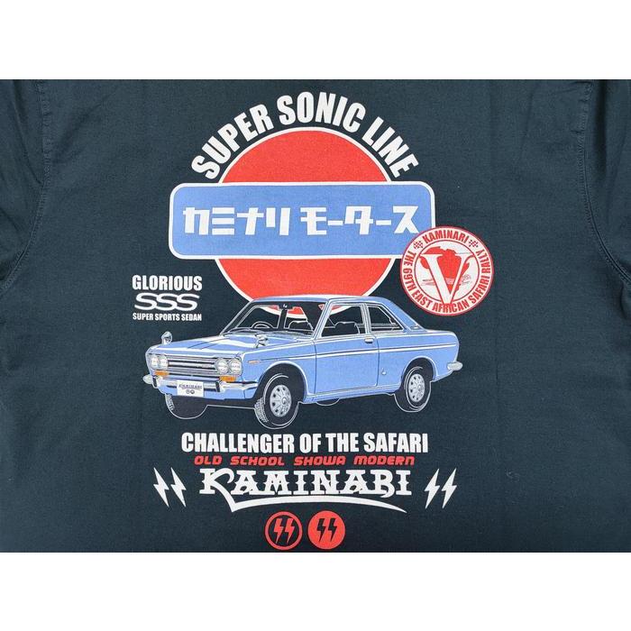 長袖Tシャツ スーパーソニックライン ダットサン 510ブルーバードクーペ ロンT 雷 kmlt-226 カミナリ KAMINARI エフ商会 旧車 アメカジ 昭和｜plustokageya｜08