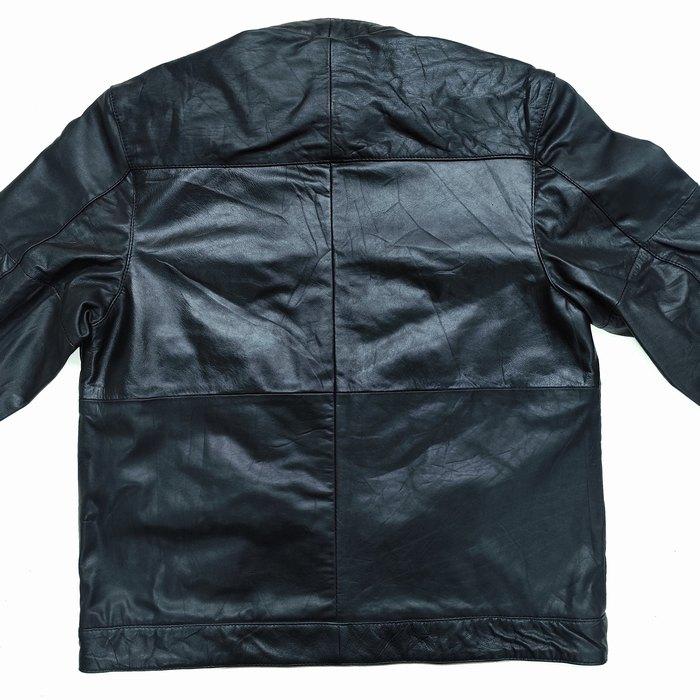 【新品未使用】MCM エムシーエムラム革×デニムミックス　ライダースジャケット 新品未使用】MCM エムシーエムラム革×デニムミックス ライダース