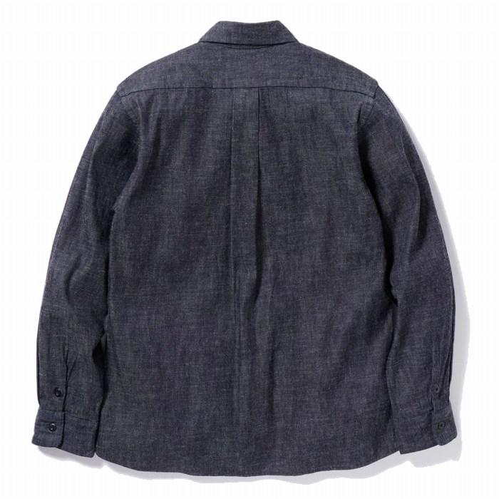 長袖シャツ 8oz 特濃 インディゴ セルビッチ デニムシャツ ジンバブエコットン mxls1004 MOMOTARO JEANS 桃太郎ジーンズ 岡山 児島 日本製｜plustokageya｜07