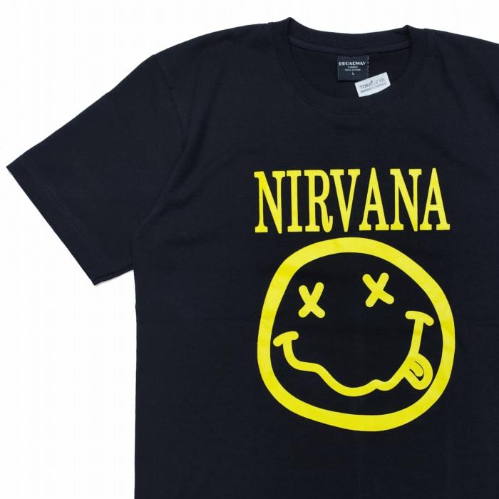 半袖Tシャツ NIRVANA ニルヴァーナ スマイリーフェイス カート