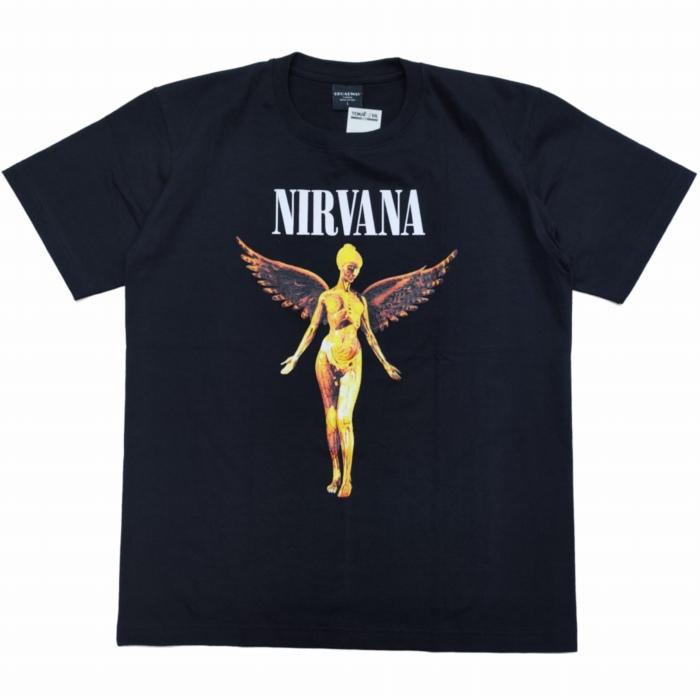 半袖Tシャツ NIRVANA ニルヴァーナ 女神像 天使 バック無地 nir-6