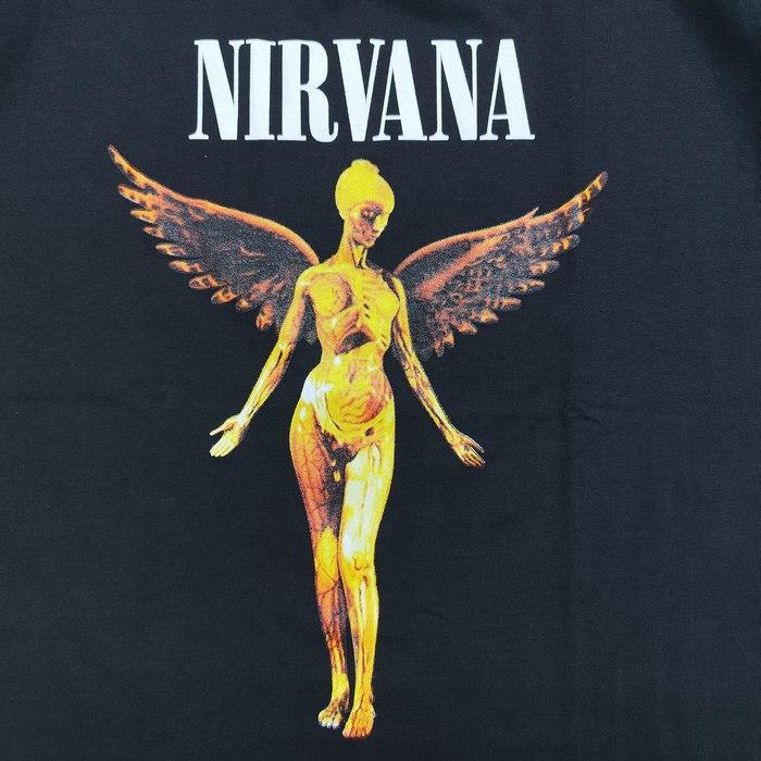 半袖Tシャツ NIRVANA ニルヴァーナ 女神像 天使 バック無地 nir-6