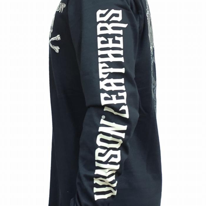 VANSON（バンソン） 長袖Tシャツ 英文 ドクロ スカル よく見るとスカル 