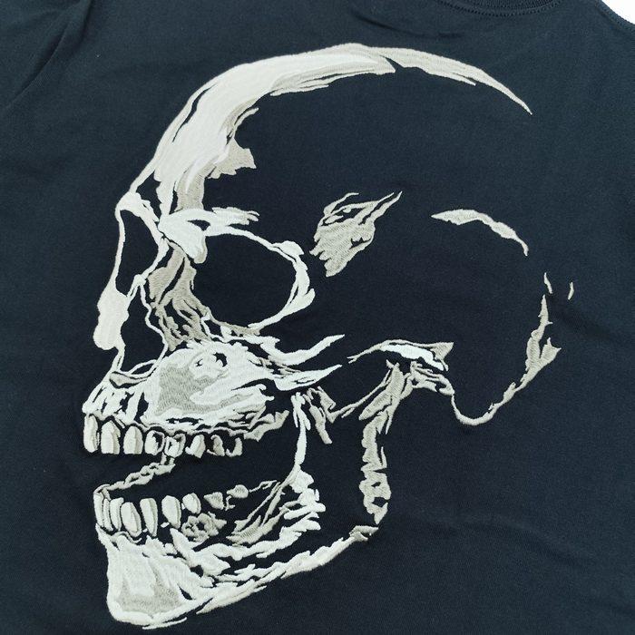 VANSON（バンソン） 半袖Tシャツ スカル 横顔 ドクロフェイス nvst