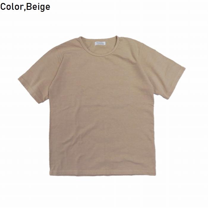 半袖Tシャツ クルーネック Crew T-Shirt 無地 肉厚 丸首 or-9090 ORGUEIL オルゲイユ アメカジ ダルチザン 日本製 ベージュ チャコール｜plustokageya｜02