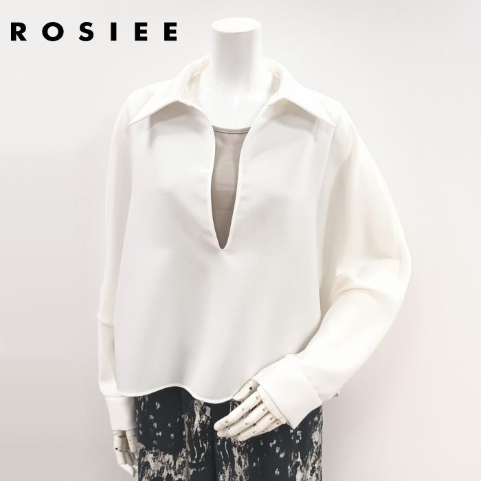 ROSIEE（ロージー） ショート丈スキッパーブラウス 日本製 R080632 