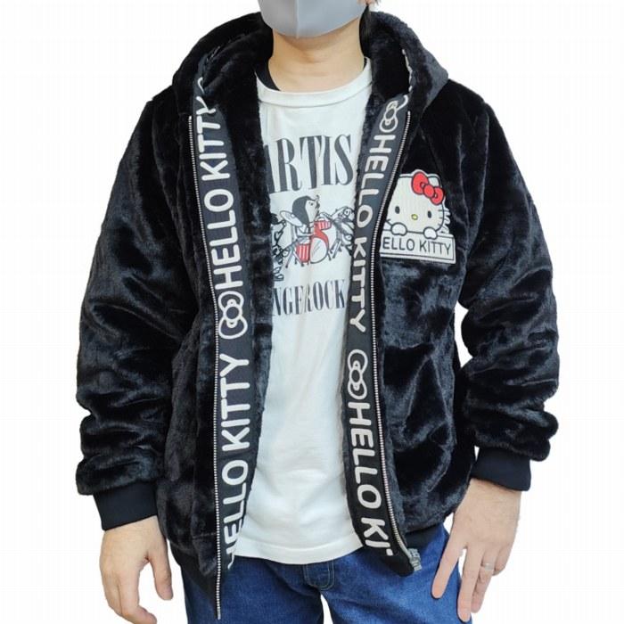 sanrio（サンリオ） ロング丈 ファージャケット ボアジャケット キティ