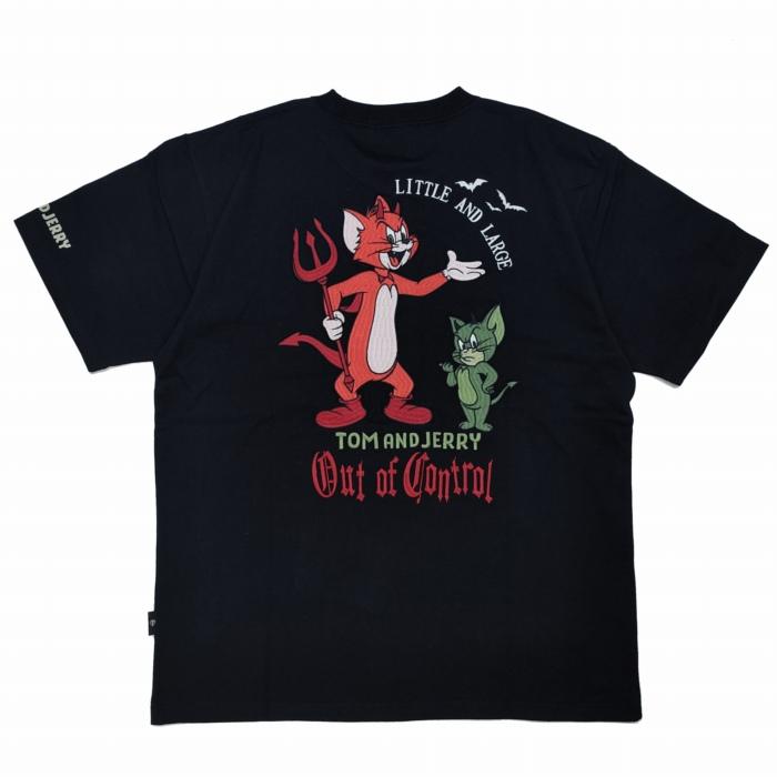 VANSON（バンソン） 半袖Tシャツ デビルになったトムとジェリー 赤い