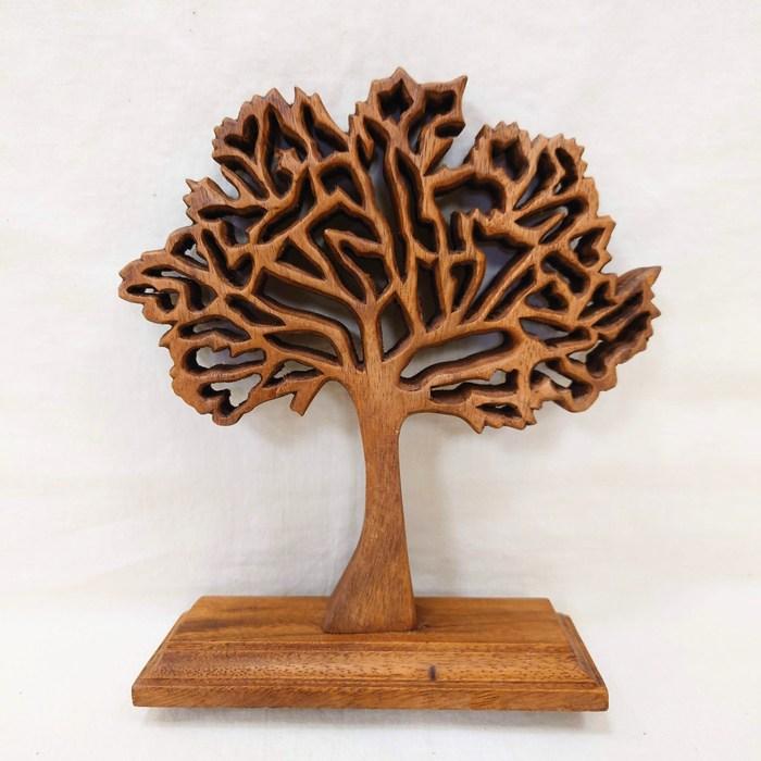 ツリー インテリア 木彫り 置き物 tree01 バリ雑貨 ウッドオブジェ