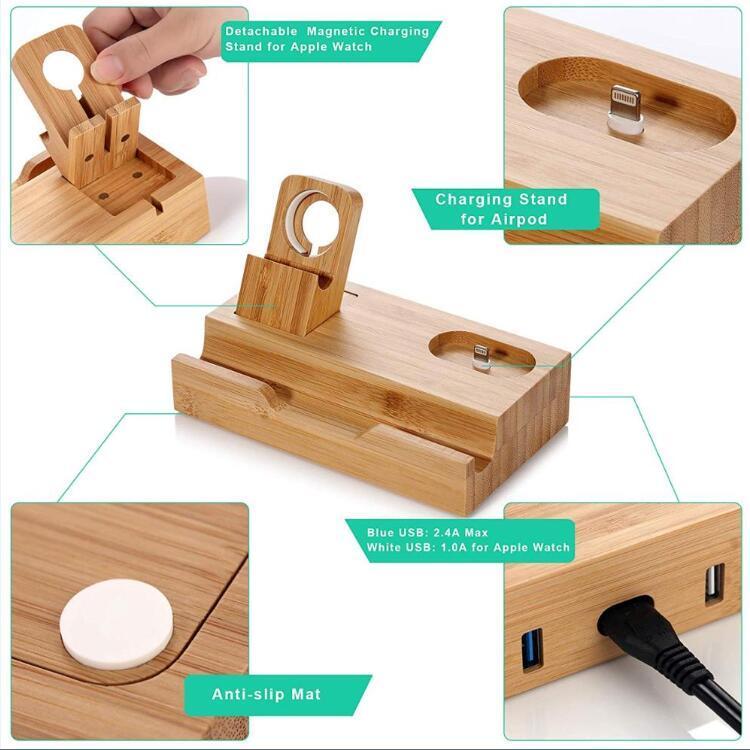 充電ステーション 充電スタンド ケーブル 収納 ケーブルボックス コンセント 同時充電 タブレット iPad Apple Watch iPhone |  | 05