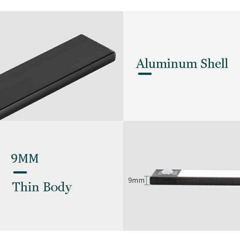 人感センサーライト 60cm LED 感知式 自動 室内 玄関 照明 廊下 充電式 ライト フットライト 小型 防犯 防災 靴箱 トイレ おしゃれ プレゼント |  | 01