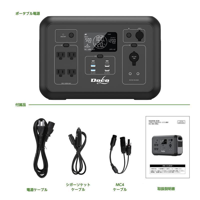 ポータブル電源 1200W + ソーラパネル200W×2枚 セット 防災グッズ キャンプ アウトドア |  | 13
