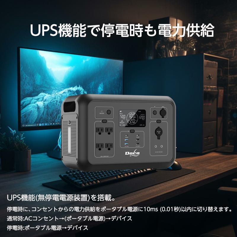 ポータブル電源 1200W + ソーラパネル200W×2枚 セット 防災グッズ キャンプ アウトドア |  | 07