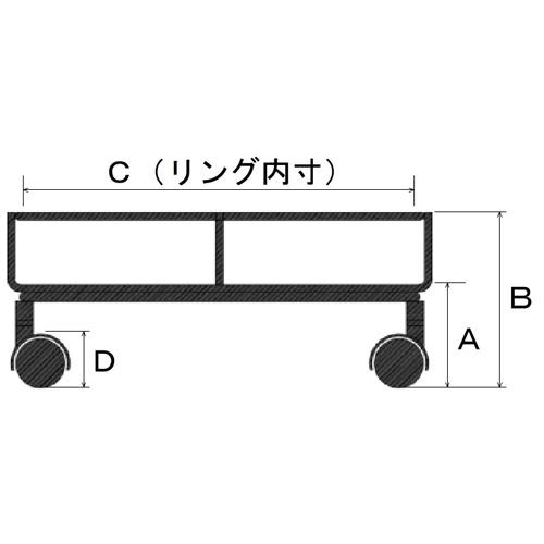 ポットスタンド キャスター付 鉢のせ台 M No.351 ガーデニング 鉢台 プランタースタンド 室内 フラワースタンド 小KD |  | 01