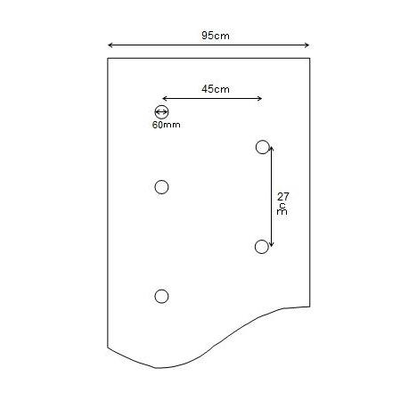 穴あき マルチ 黒 品番9227 0.02mm×95cm×50m 2列ちどり 穴径60mm シN 代引不可 | SHINSEI | 01