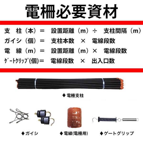 50本 プラ電柵支柱 直径20mm 高さ900mm シN 代引不可 | SHINSEI | 02
