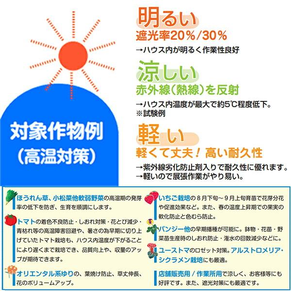受注生産品 ハウス用 遮熱・遮光ネット 涼感ホワイト40 遮光率40％ 2.75×100m タキイ 暑さ対策 可視光透過 タS 代引不可 |  | 03