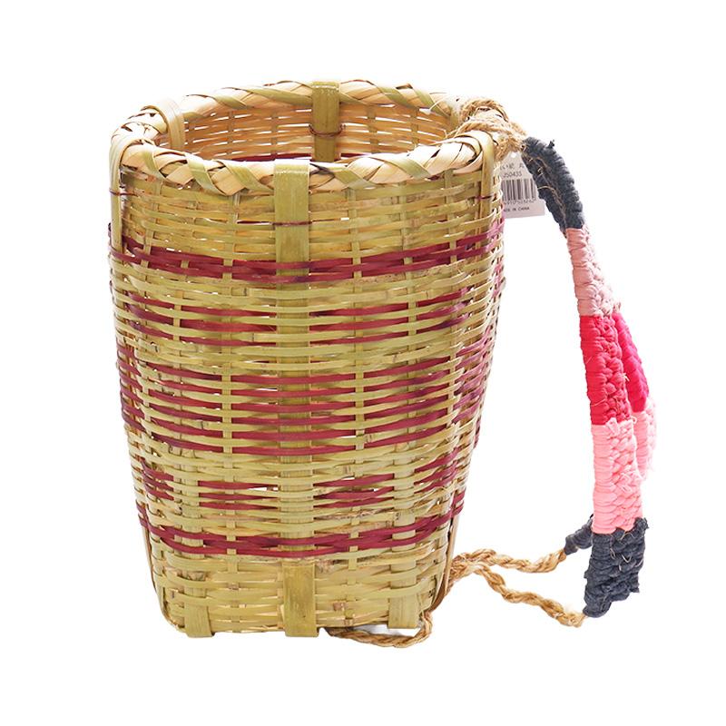 竹製 背負い籠 丸小 直径24cm×高さ33cm 収穫かご 竹籠 渋Y H |  | 03