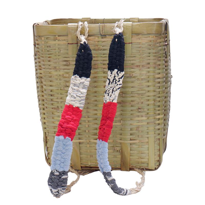 竹製 背負い籠 角小 31cm×23cm×高さ38cm 収穫かご 竹籠 渋Y H |  | 03