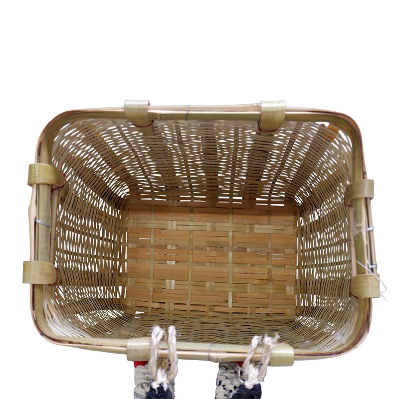 竹製 背負い籠 角小 31cm×23cm×高さ38cm 収穫かご 竹籠 渋Y H |  | 04
